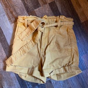 Express yellow shorts
